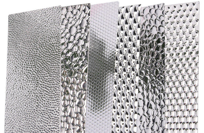 Mirror Embossed Aluminum in different patterns