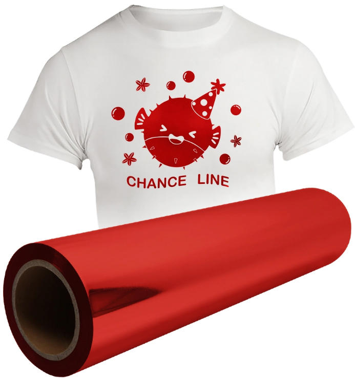 Red Heat/Hot Press Aluminum Foil for Printing Machine, T-Shirt, Dress