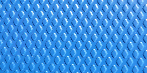 Feuille d'aluminium en relief bleu