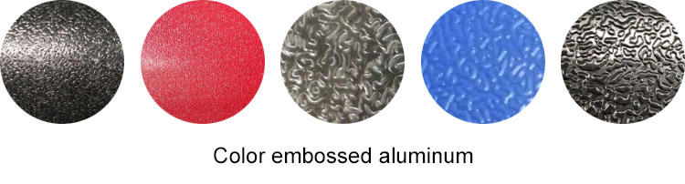 Color embossed aluminum
