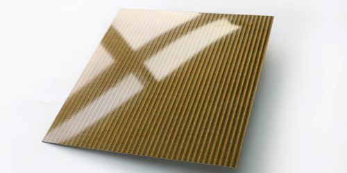 Placa de aluminio gofrado patrón dorado05