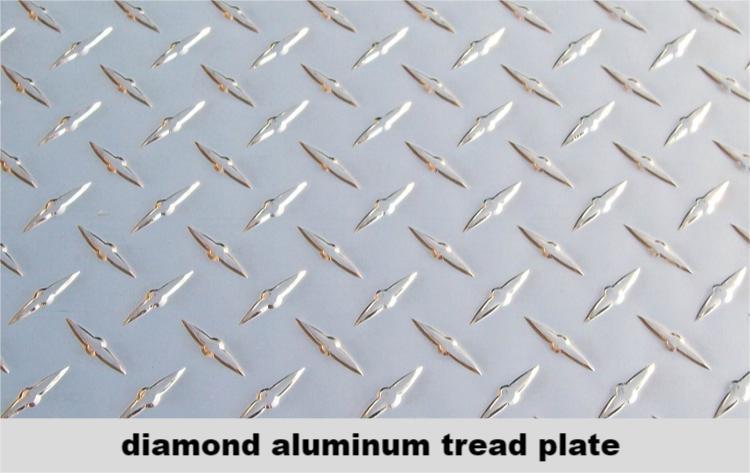 plaque de bande de roulement en aluminium diamant