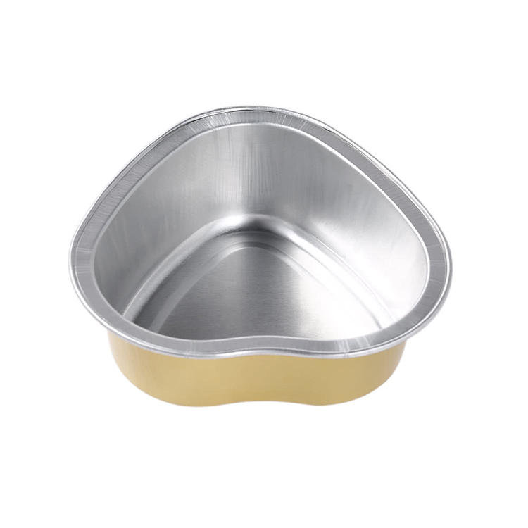 heart shape aluminum foil container tray