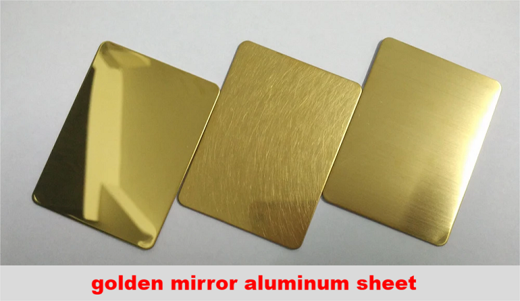 ورقة الألومنيوم مرآة ذهبية