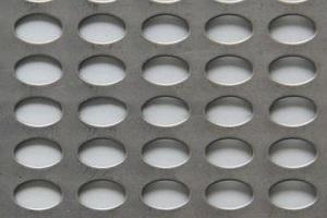 Tôle d'aluminium perforée trou ovale