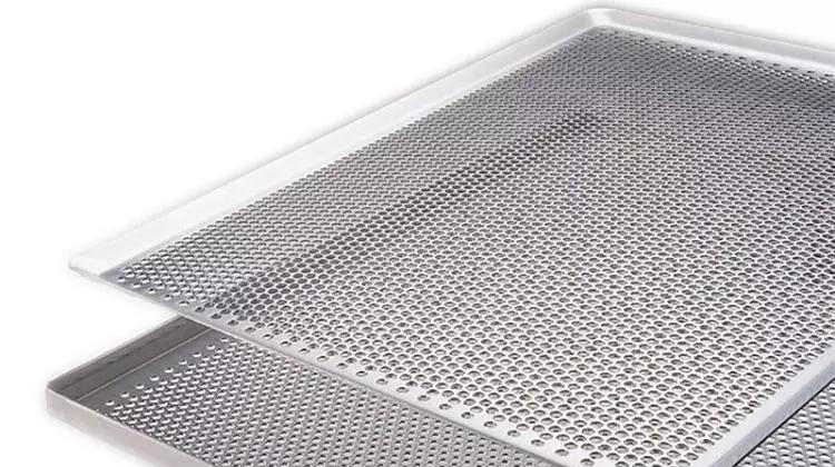 Perforated aluminum sheet for food